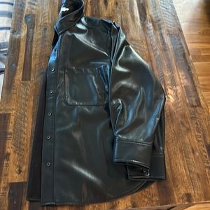 Good American Leather Button Down